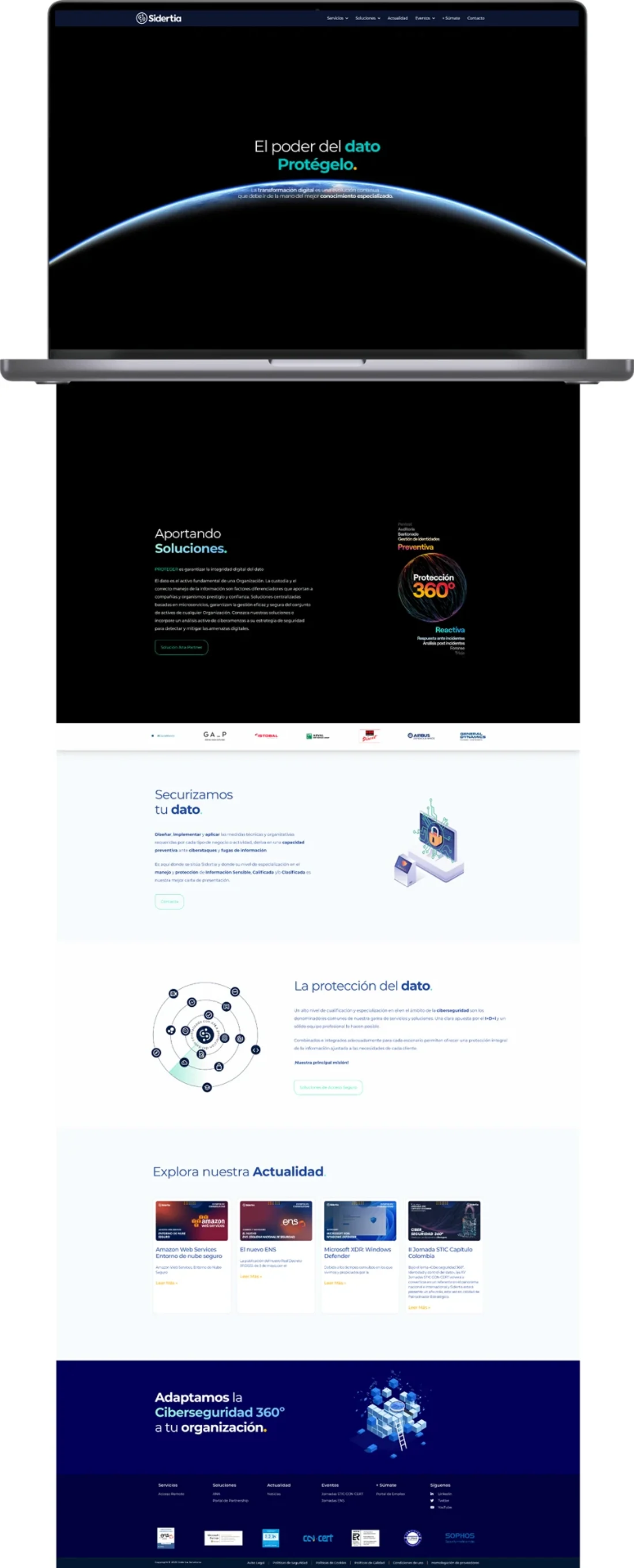 sidertia.com, home page, full length