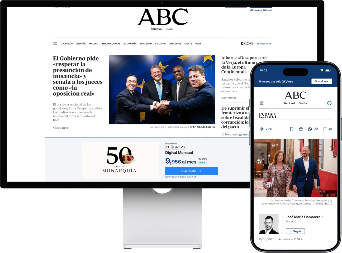 Bottom subscription banner on an ABC article