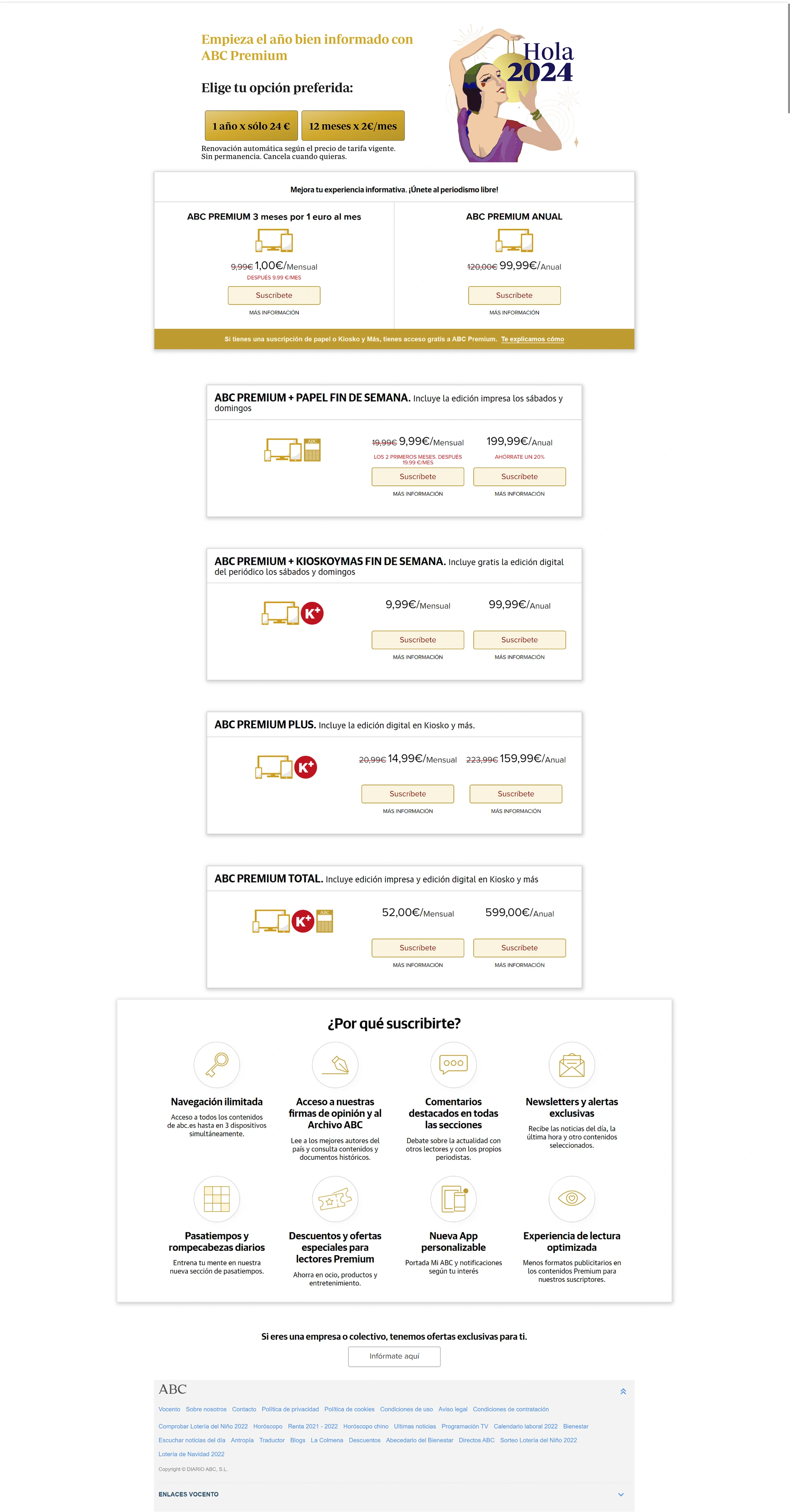 ABC subscription store before — fragmented product combinations